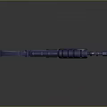 Modern Purple Tactical Assault Rifle 3D Render With Textured Design And Grip Attachment