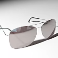 Modern Stylish Sunglasses With Metal Frame And Dark Tinted Lenses