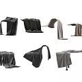 Various Stylish Scarves With Different Colors And Draped Fabric Designs