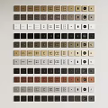 Various Colored Switch Panels With Different Designs Arranged In Rows For Home Use