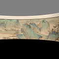 New Chinese style image wall reception hall su model 3d model