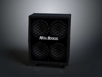 Mesa Boogie Electronic Speaker Cabinet With Four Black Grille Speakers 3d model