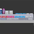 SUICA Alcohol Suppressant Strip Display With Colorful Boxes And Bottles On Stand