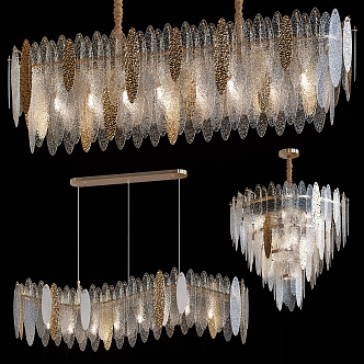 Modern crystal chandelier 3d model