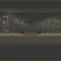 Cartoon Industrial Facility Scene Featuring Green Containers Rusty Metal Railings Grated Floor And Number 10A
