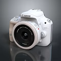 White Canon Digital Camera With Professional Design And High Quality Features 3d model