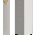 Modern Decorative Panels With Gold Accent Lines In Gray And White Tones