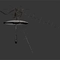 Communication Antenna With Red Logo And Metal Structure On Black Background