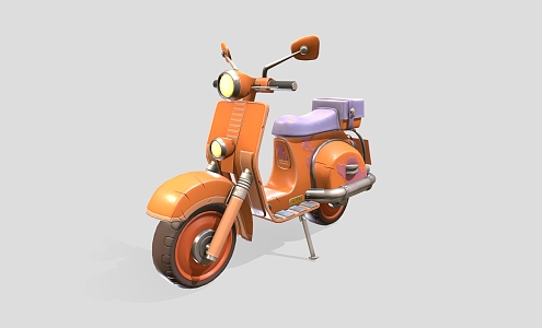 Electric scooter cartoon scooter 3d model