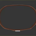 Stylish Red Ring Shaped Belt as Daily Life Essential With Silver Buckle
