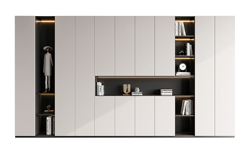 Modern bookcase 3d model