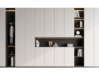 Modern bookcase 3d model