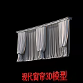 Modern Curtains 3D Model Design With Elegant Drapery And Fabric Details
