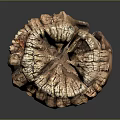 Natural Wooden Column Decorative Piece With Textured Surface And Handcrafted Details