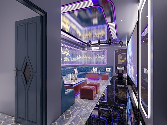 Modern KTV mobile box interior 3d model