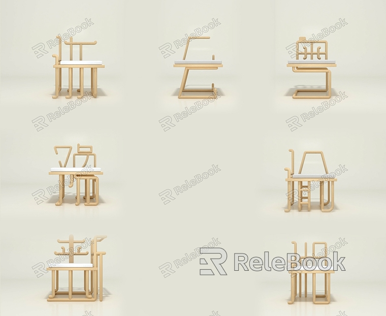 Modern single chair chair model