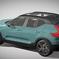 Volvo Light Blue SUV Exterior With Modern Design And Alloy Wheels 3d model