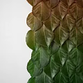 Elegant Leaf Shaped Woven Texture Wall Design With Gradient Brown Green Colors 3d model