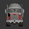 Red And White Heavy Duty Concrete Mixer Truck With Large Mixing Drum