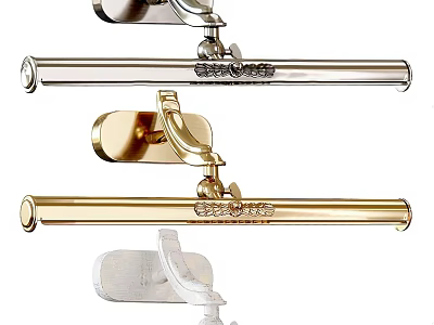 Modern Decorative Wall Lamps With Brass And Chrome Finish And Sleek Design 3d model