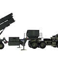 MIM104 THAAD Missile System Patriot Missile System X-band Radar Subgrade End Interception Radar Vehicle Missile Vehicle US Army Equipment Weapon 3d model