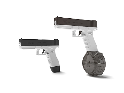 toy gun plastic water gun electric gun children's toy 3d model