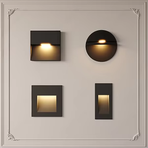 Modern induction lamp stair lamp 3d model