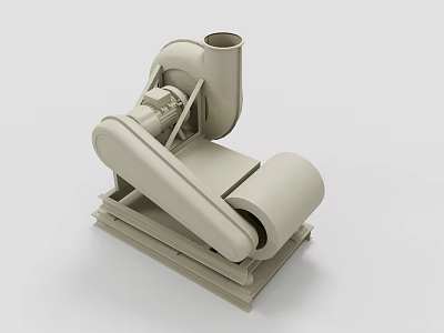 Heavy Duty Industrial Equipment With Motor Driven Pipeline And Stable Base Structure 3d model