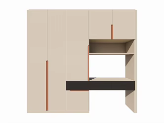 Wardrobe Desk Type 3d model