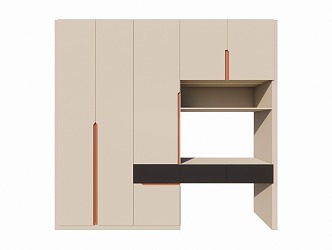 Wardrobe Desk Type 3d model