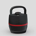 Sports Equipment Handheld Water Bottle with Black Body and Red Stripes for Gym Activities