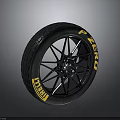 Pirelli Car Tires With Black Spoked Wheel Rims And Modern Stylish Design