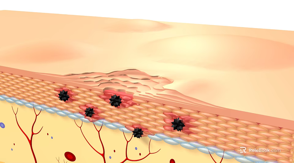 Professional Medical Device With Skin Structure Tissue Layers Visualization And Analysis Tools 3d model 