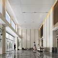 Office building lobby 3d model