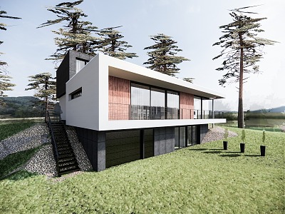 Modern Villa Homestay Forest Villa 3d model