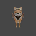 Game Movie Character Orange Fox Wearing Goggles Harness And Backpack