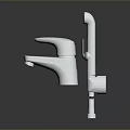 Modern Chrome Bathroom Faucet And Handheld Shower With Polished Metal Finish