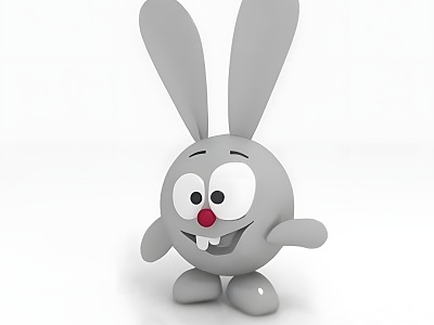 cartoon rabbit animation character ip jewelry pendant plush toy doll 3d model