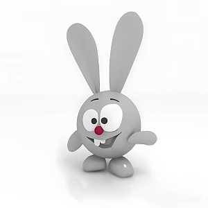 cartoon rabbit animation character ip jewelry pendant plush toy doll 3d model