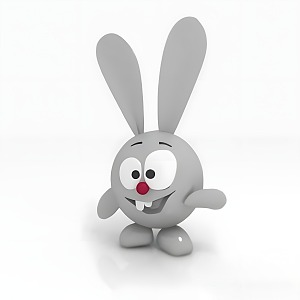 cartoon rabbit animation character ip jewelry pendant plush toy doll 3d model