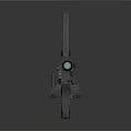 Vintage Machine Gun With Wooden Stock Metal Body And Magazine Design