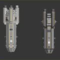 Sci Fi Spaceship Models With Silver Exterior Detailed Windows And Reflections 3d model