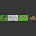 Scenic Components Featuring Green Grassland White Structure Colorful Objects And Floating Island