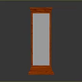 Elegant Red Wooden Frame Display Stand Furniture with Glossy Surface and Stable Structure
