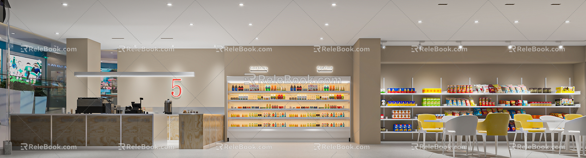 Modern Convenience Store 3d model