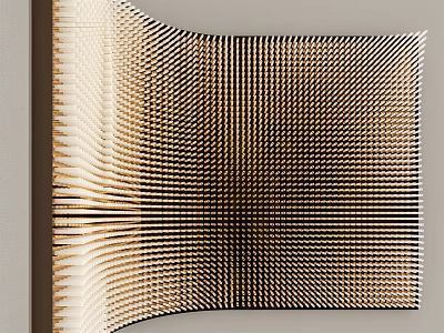 Modern Luxurious Wall Decor Design With Geometric Metal Texture And 3D Patterns 3d model