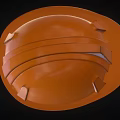 Orange Safety Helmet With Modern Protective Design For Construction Use 3d model