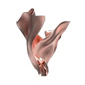 Modern Elegant Rose Gold Decorative Ornament Set With Flowing Metallic Shine For Home Interior