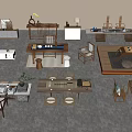 Various Modern Wooden Tea Table And Chairs Set For Home Living Space