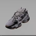 Stylish Light Gray Sports Shoes With Pink Chunky Soles And Trendy Design